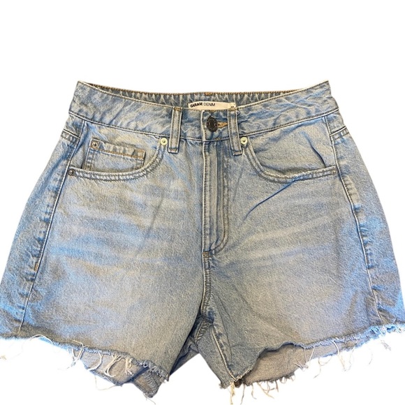 Garage Pants - Garage Blue Jean Shorts Distressed High-Waisted